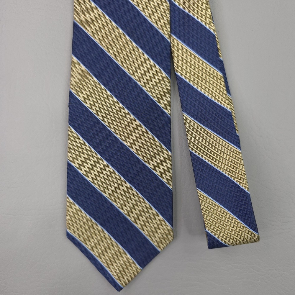 Brooks Brothers Tie Mens One Size Blue Silk Striped Woven Classic USA Necktie